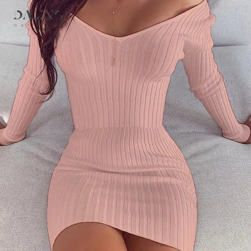 Warm & Sexy Off Shoulder Sweater Dresses (various colors)