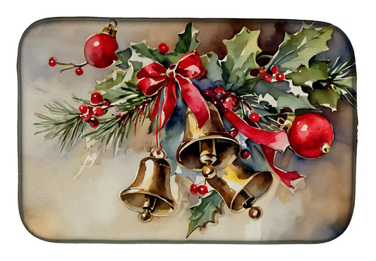 Christmas Bells Dish Drying Mat