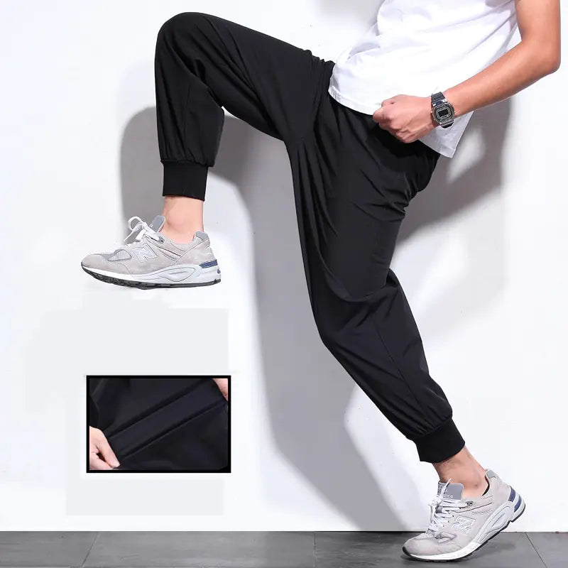 Oversized Black Casual Sweatpants Korean