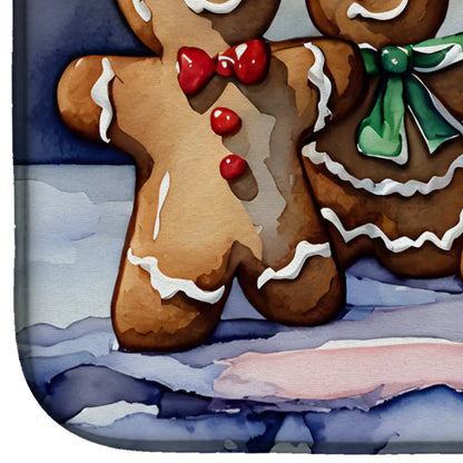 Christmas Gingerbread Dish Drying Mat