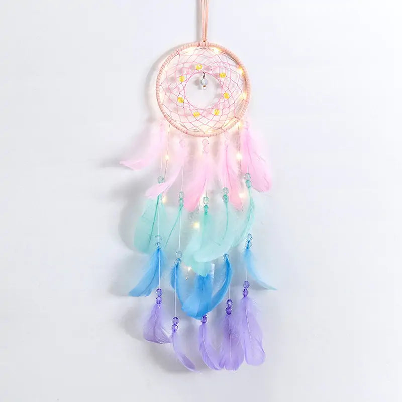 True Feather Dream Catcher With Lights