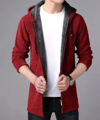 Men's Casual Knitted Fleece Cardigan Sweater (various colors)