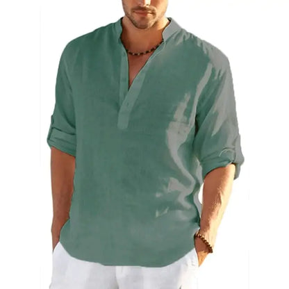 Men's Linen Long Sleeve Shirts (various colors)