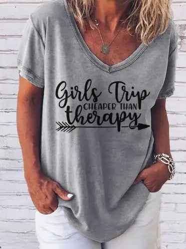 Women Girl's Trip Therapy Tee (various colors)