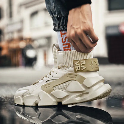 Men's High-top Sneakers - Fashionable Chunky Shoes
