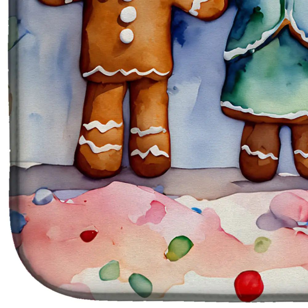 Christmas Gingerbread Dish Drying Mat