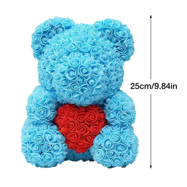 Valentine's Day Rose Flower Bear (various colors)