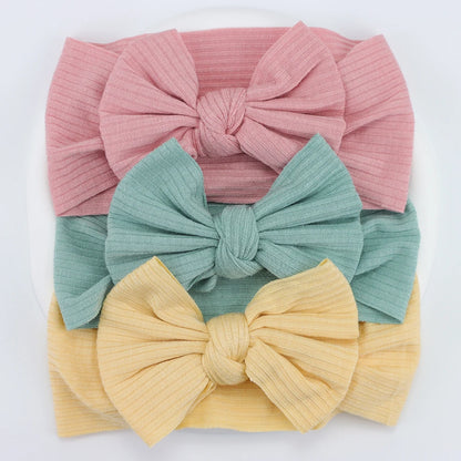 3Pcs/Lot Knit Baby Headband Bow Set (various colors)