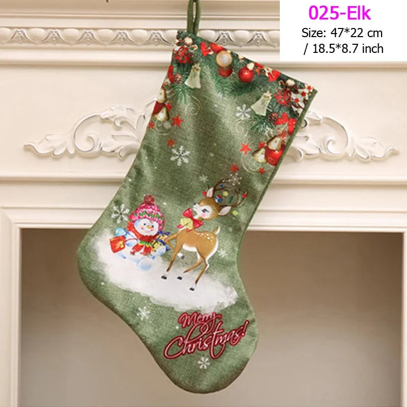 22 Different Christmas Stockings (Santas, Snowmen, Bears...)