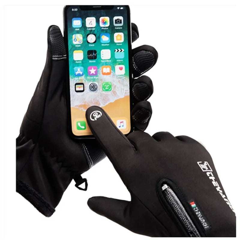 Warm Waterproof Touch Screen Gloves (black or grey)