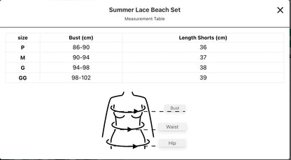 Lace Summer Beach Set (various colors)