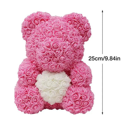 Valentine's Day Rose Flower Bear (various colors)