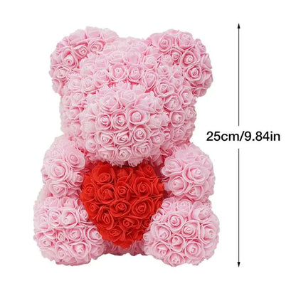 Valentine's Day Rose Flower Bear (various colors)