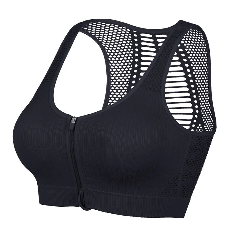 Mesh Breathable Push-Up Sports Bra for Women