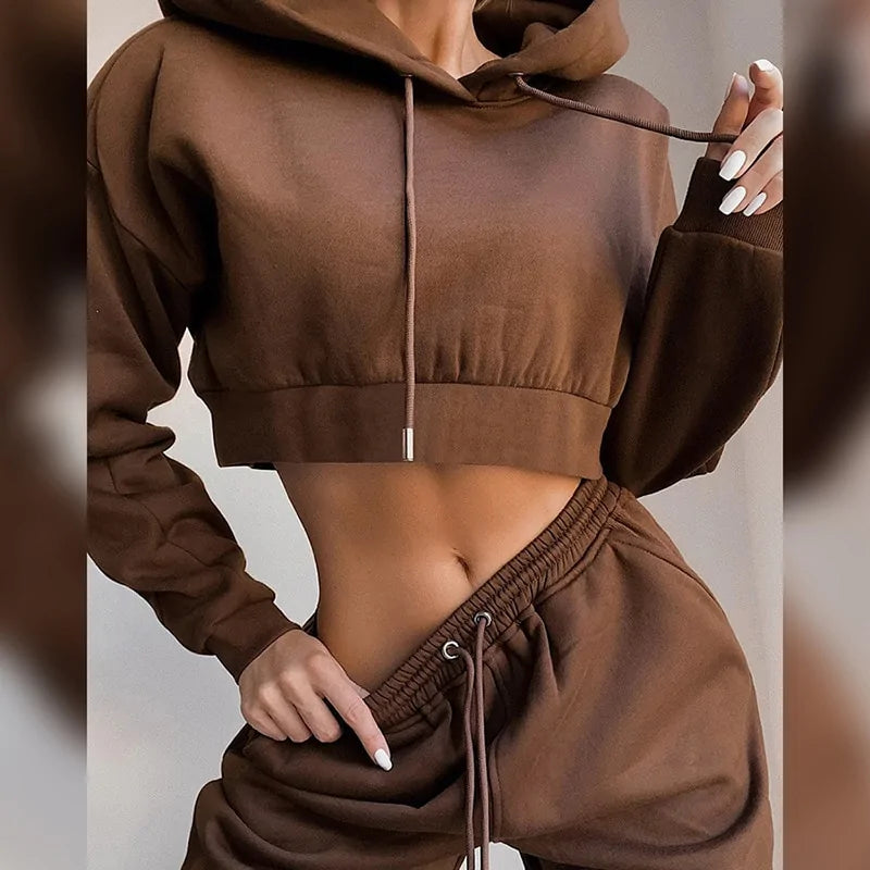 Winter Casual Tracksuit: Hoodie & Sweatpants Set (various colors)