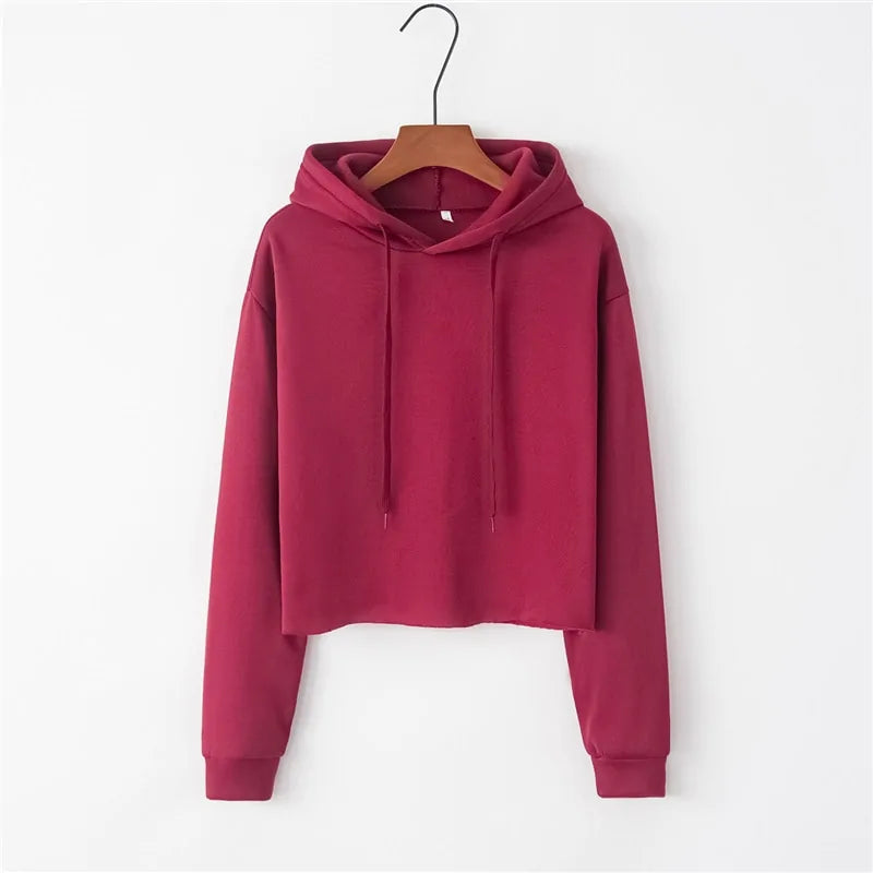 Oulylan Women's Crop Hoodies Sweatshirts (3 colors)