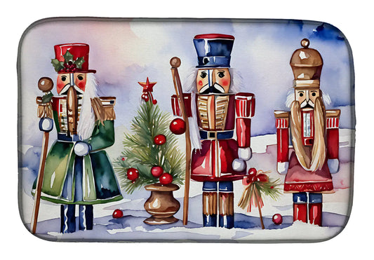 Christmas Nutcrackers Dish Drying Mat