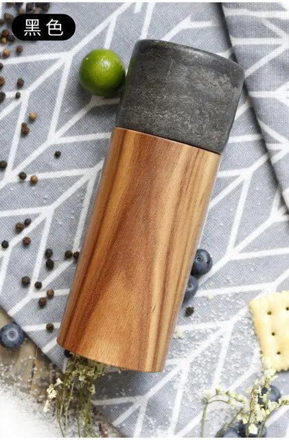 Wooden Marble Pepper Grinder Mill