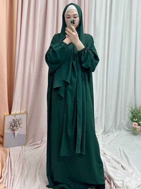 Hooded Abaya Long Dresses (various colors)