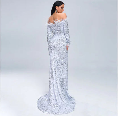 Elegant Evening Dress (black or white)