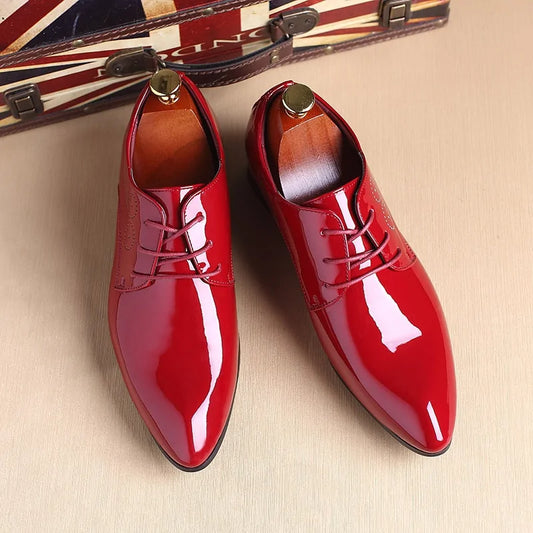 Glossy Oxford Leather Shoes (various colors & styles)