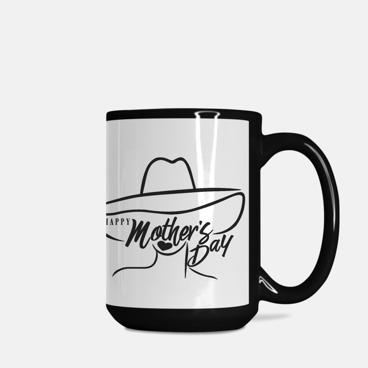 Mug - Mother's Day, White Hat, 15oz, Blk