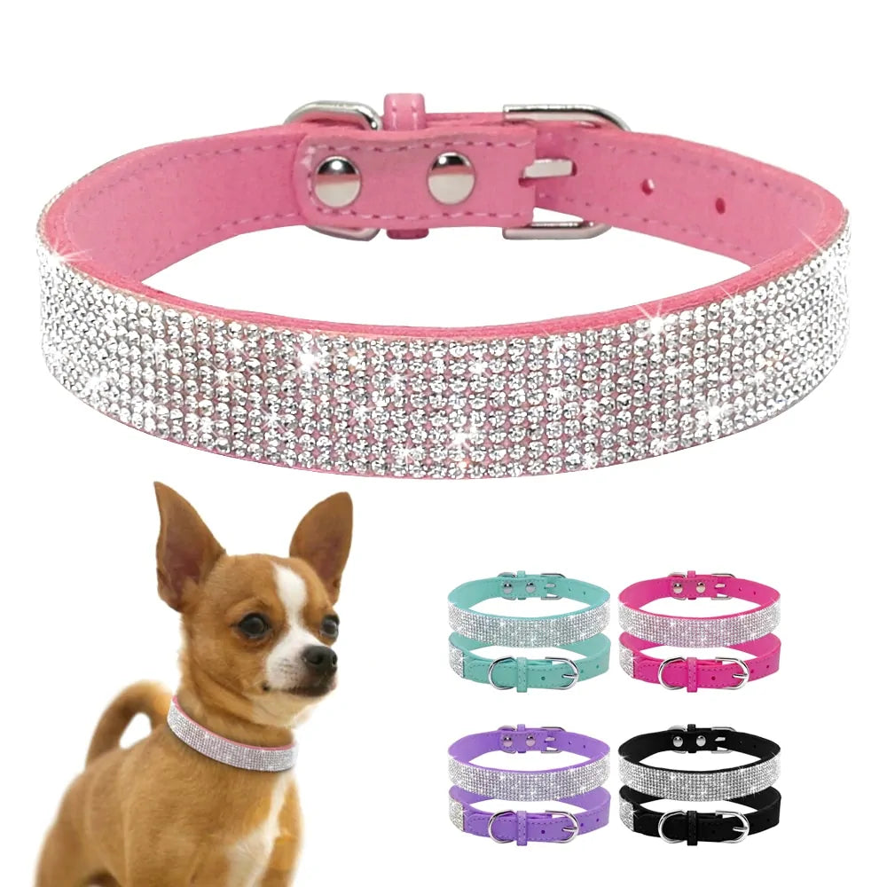 Rhinestone Adjustable Collars (various colors & styles)