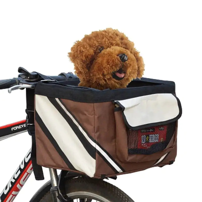 Dog Bicycle Basket Carrier (black or brown)