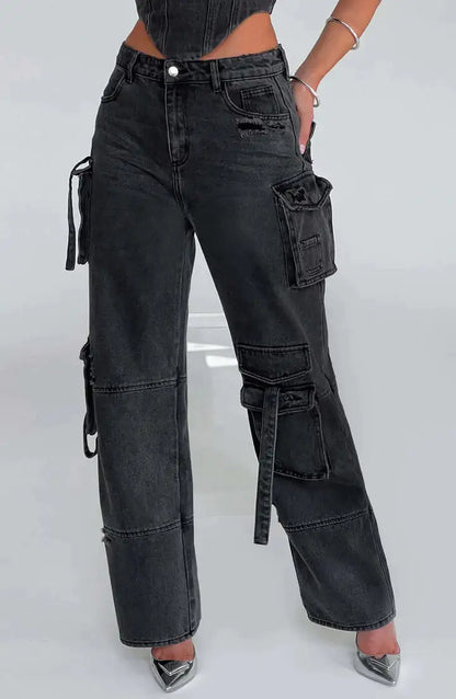 Cargo Denim Jeans (black or denim)