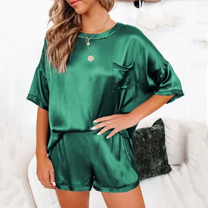 Summer Satin Pajamas Set Women (various colors)