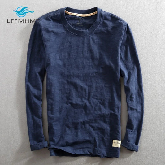 Vintage Bamboo Cotton Long Sleeve T-shirt (various colors)