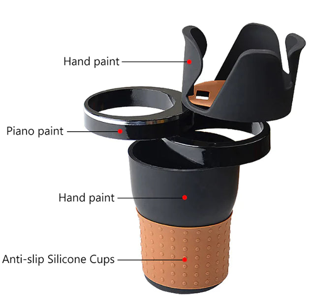 3 in 1 Car Cup Holder, Phone Mount, and Storage Organizer