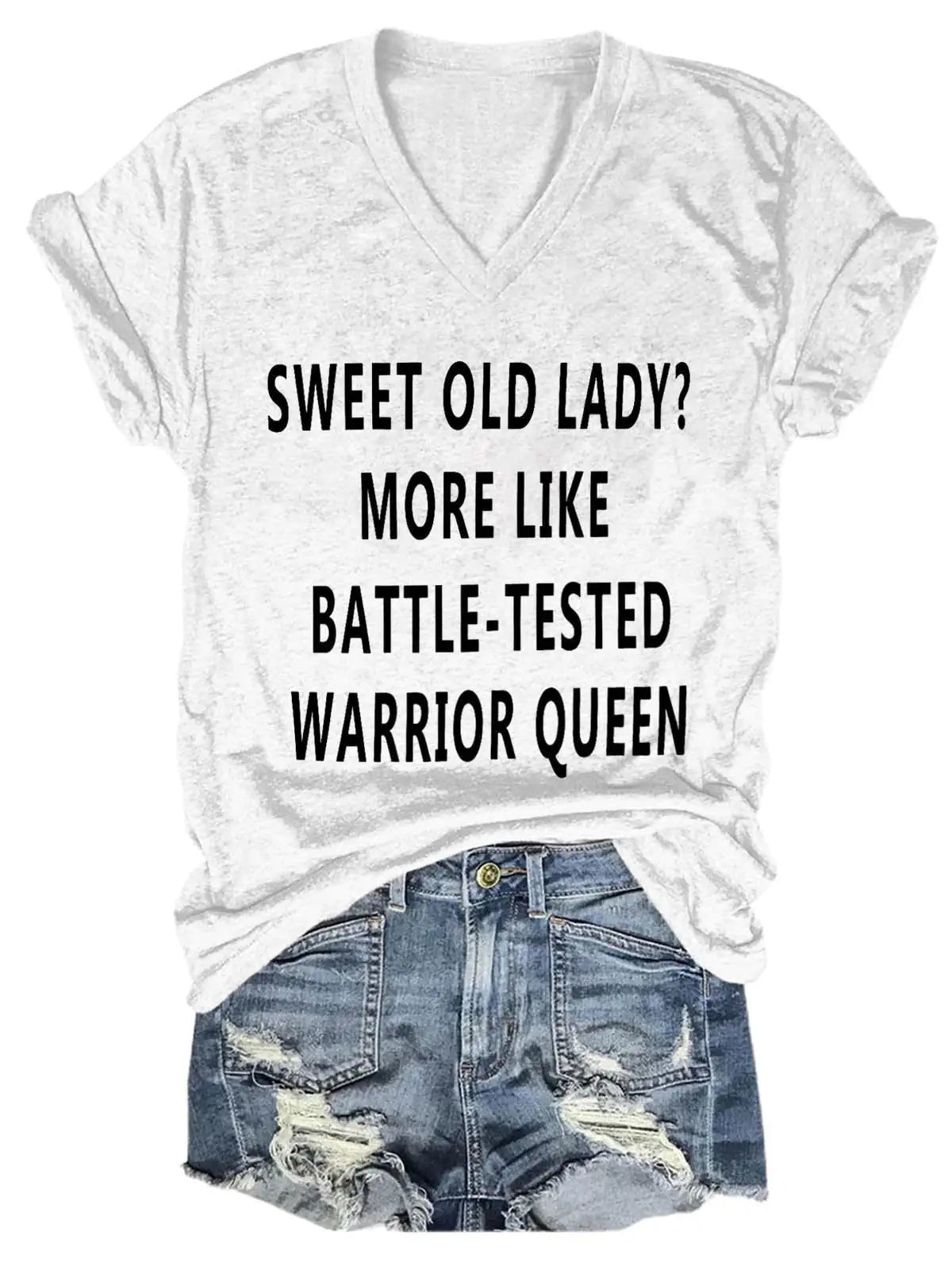 Women's "Sweet Old Lady" Print Tee (various colors)