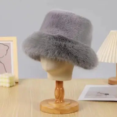 Fur Bucket Hat (various colors)