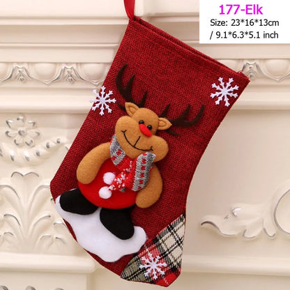 22 Different Christmas Stockings (Santas, Snowmen, Bears...)