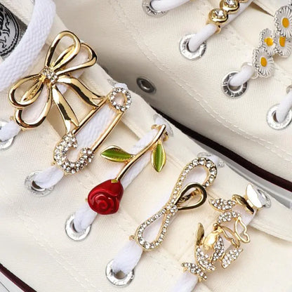 Metal Shoe Rhinestone Charms for Sneakers