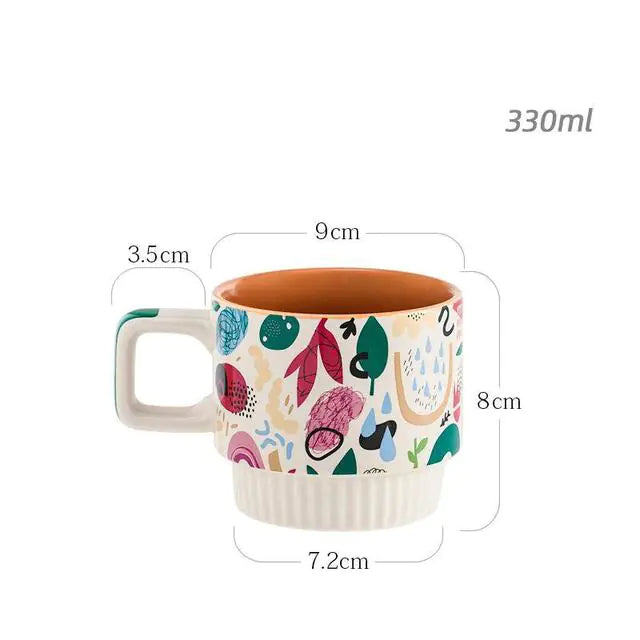 DIY Hand-Painted Ceramic Mug (4 styles)