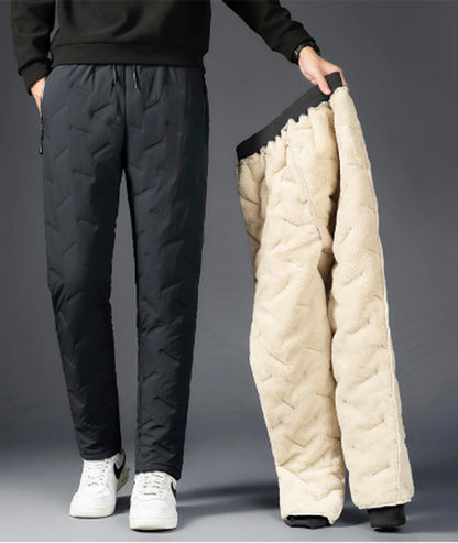 Winter Men Lambswool Lined Sweatpants (unisex)