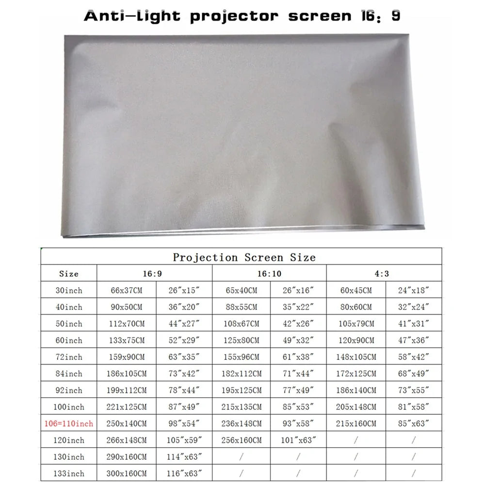 Ambient Light Rejecting Grey Projector Screen