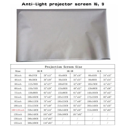 Ambient Light Rejecting Grey Projector Screen