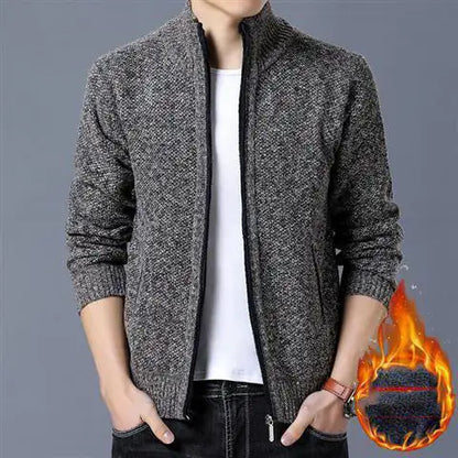 Winter Men's Sweater Coat Thick and Velvet (various colors)