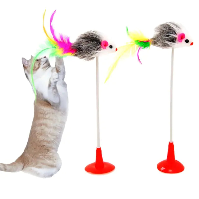 Cat Toys - Variety of Feathers, Wands, Bells & Mice