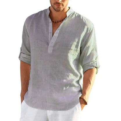 Men's Linen Long Sleeve Shirts (various colors)