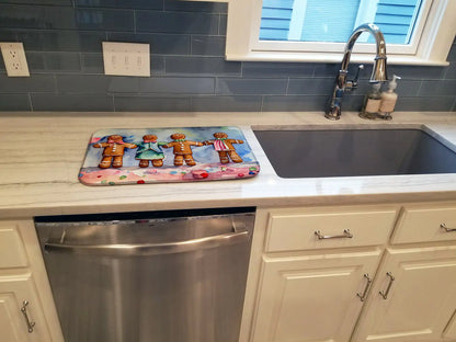 Christmas Gingerbread Dish Drying Mat