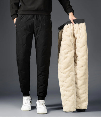 Winter Men Lambswool Lined Sweatpants (unisex)