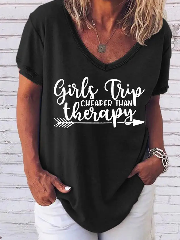 Women Girl's Trip Therapy Tee (various colors)