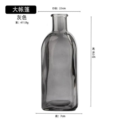 Colorful Glass Vase Transparent Simple Glass Bottle