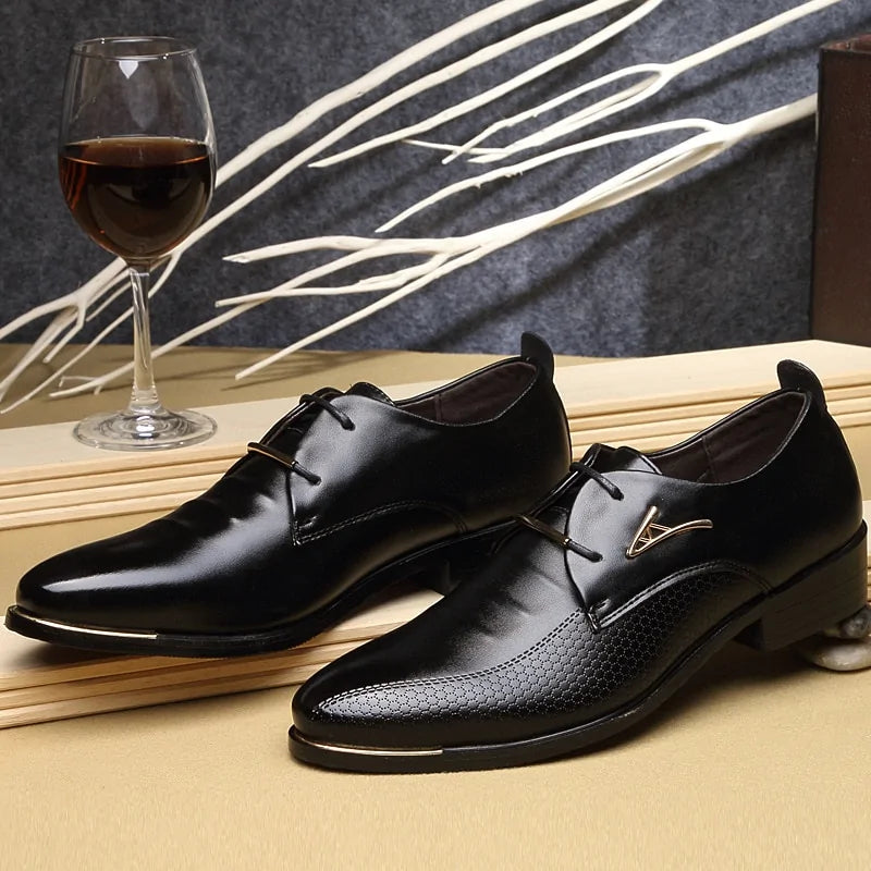 Men's Casual Leather Shoes (brown & black)