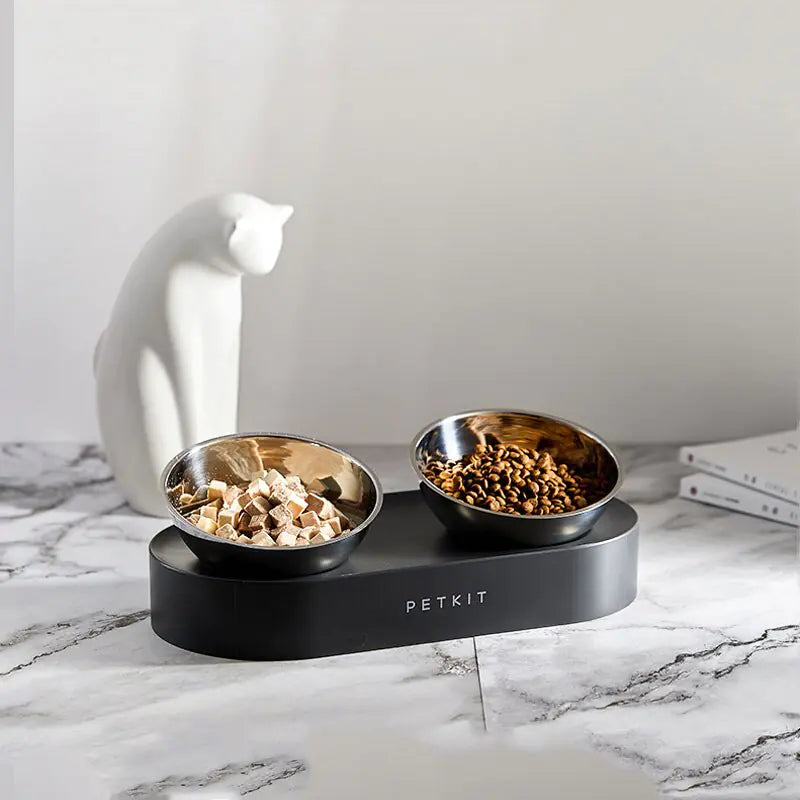 PetKit Stainless Steel Adjustable Double Feeder Bowls