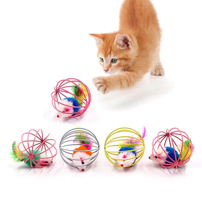 Cat Toys - Variety of Feathers, Wands, Bells & Mice